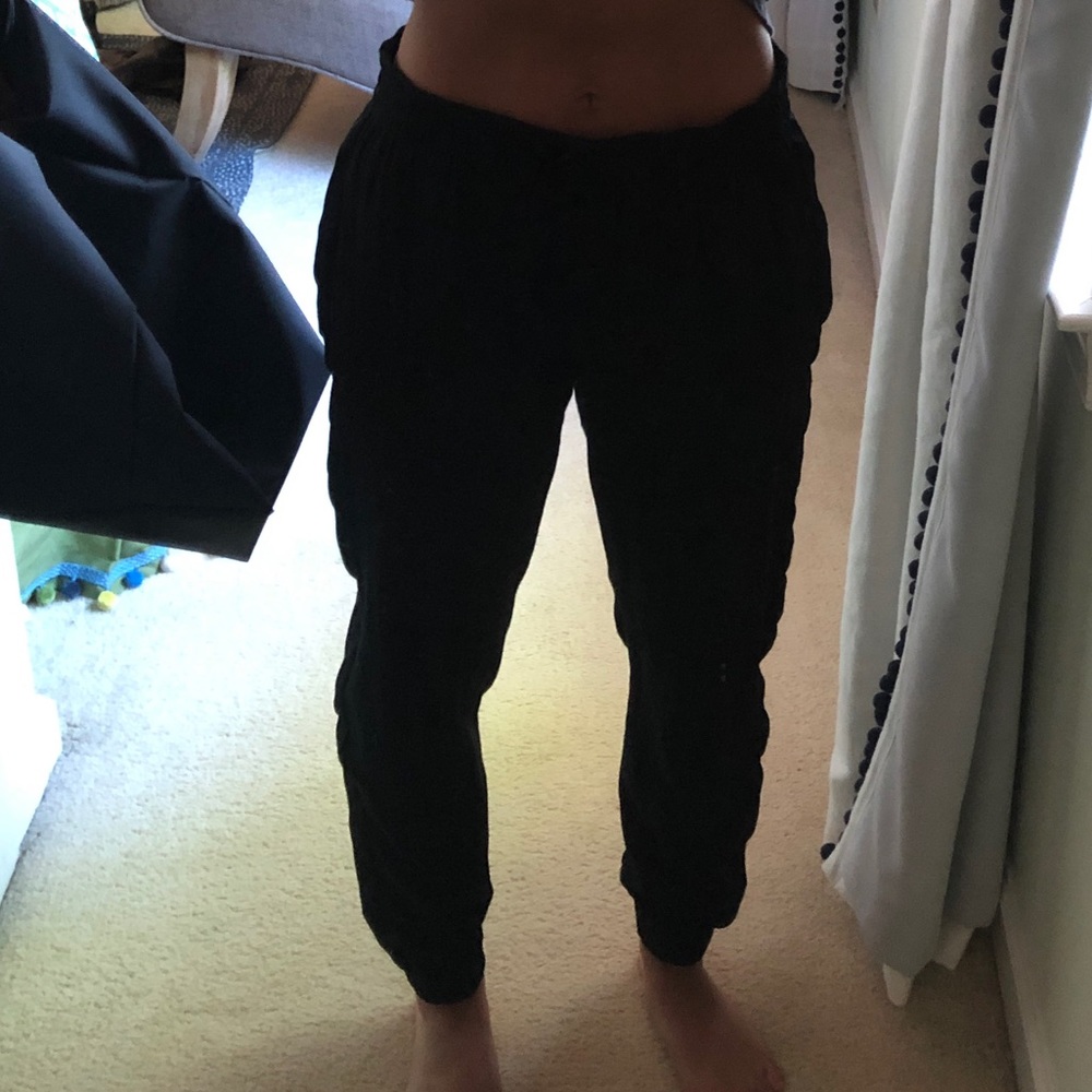 Black tuxedo joggers